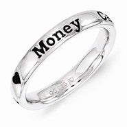 Sterling Silver Lyric Money Can't Buy Me Ring