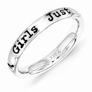Sterling Silver Lyric Girls Just Wanna Ring