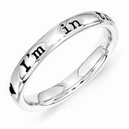Sterling Silver Lyric I'm in the Mood For Love Ring