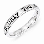 Sterling Silver Lyric Only You Ring