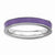 Sterling Silver Purple Enameled 3.25mm Ring