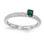 Sterling Silver Emerald Single Stone Ring
