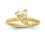 Sterling Silver Gold-plated Butterfly with Diamond Ring