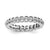 Sterling Silver Rhodium Carved With Diamond Ring