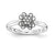 Sterling Silver Diamond Flower Ring