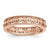 18k Rose Gold Plated Sterling SilverCarved Band, Size 9, Jewelry Ring