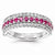 Sterling Silver Created Pink/Blue/White Sapphire Flip Ring