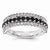 Sterling Silver Created Wh Sapphire & Blk Sapphire Flip Ri, Size 8, Jewelry Ring