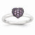 Sterling Silver Amethyst Heart Ring