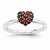 Sterling Silver Garnet Heart Ring