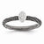 Sterling Silver Diamond Ruthenium Plated Ring