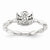 Sterling Silver Polished Diamond Angel w/halo Ring