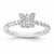 Sterling Silver Polished Diamond Angel Ring