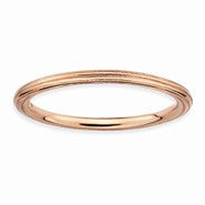 Sterling Silver Pink-plated Step-down Ring