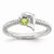 Sterling Silver Peridot & Diamond Dolphin Ring