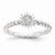 Sterling Silver Diamond Star Ring