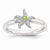 Sterling Silver Peridot Starfish Ring