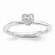 Sterling Silver Polished Diamond Heart Ring
