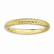 Sterling Silver Gold-plated Cable Ring