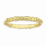 Sterling Silver Gold-plated Cable Ring