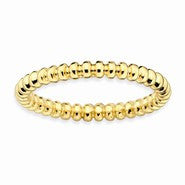 18k Gold Plated Sterling Silver Beaded Ring