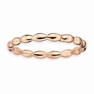18k Rose Gold Plated Sterling SilverRice Ring