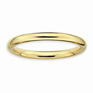 Sterling Silver Gold-plated Polished Ring