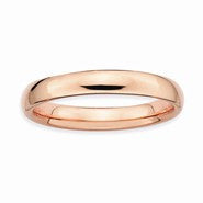 Sterling Silver Pink-plated Polished Ring