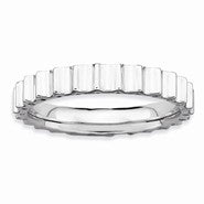 Sterling Silver Rhodium Ring