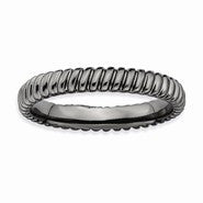 Sterling Silver Black-plated Ring
