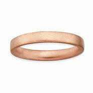 Sterling Silver Pink-plated Satin Ring