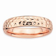 18k Rose Gold Plated Sterling SilverRing, Size 8, Jewelry Ring