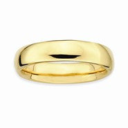 Sterling Silver Gold-plated Polished Ring