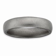 Sterling Silver Rhodium Satin Ring