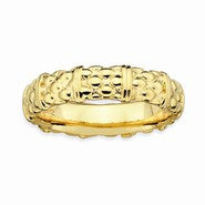 Sterling Silver Gold-plated Ring
