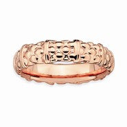 Sterling Silver Pink-plated Ring