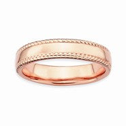 18k Rose Gold Plated Sterling SilverRing, Size 5, Jewelry Ring