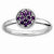 Sterling Silver Amethyst Rhodium Ring