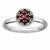 Sterling Silver Garnet Rhodium Ring