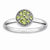 Sterling Silver Peridot Rhodium Ring