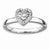 Sterling Silver Heart Diamond Ring