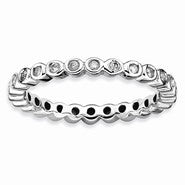 Sterling Silver Diamond Ring