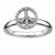 Sterling Silver Peace Symbol Diamond Ring