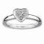 Sterling Silver Heart Diamond Ring