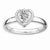 Sterling Silver Heart Diamond Ring