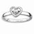 Sterling Silver Heart Diamond Ring