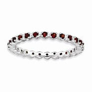 Sterling Silver Garnet Ring