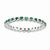 Sterling Silver Created Emerald Ring