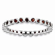 Sterling Silver Garnet Ring