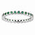 Sterling Silver Created Emerald Ring